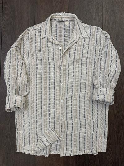 Buldan Çizgili  Yakalı Gömlek