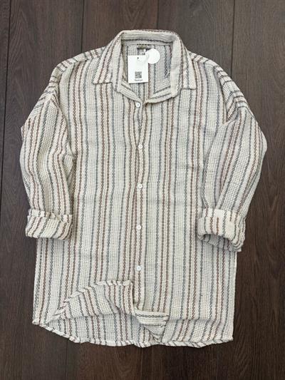 Buldan Çizgili  Yakalı Gömlek