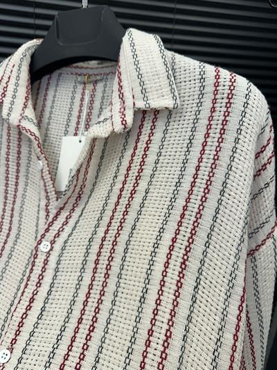 Buldan Çizgili  Yakalı Gömlek