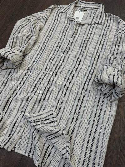 Buldan Çizgili  Yakalı Gömlek