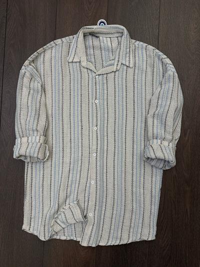 Buldan Çizgili  Yakalı Gömlek