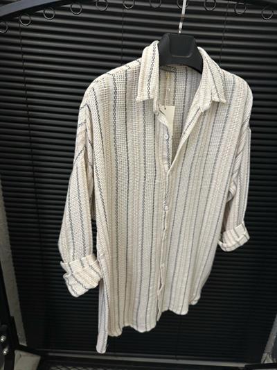 Buldan Çizgili  Yakalı Gömlek