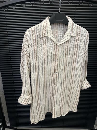 Buldan Çizgili  Yakalı Gömlek