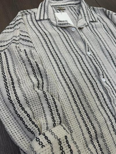 Buldan Çizgili  Yakalı Gömlek