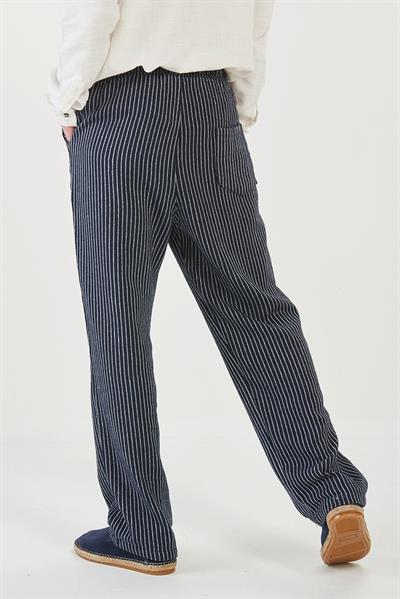 Çizgili Çuhra Baggy Pantolon