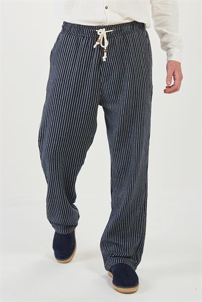 Çizgili Çuhra Baggy Pantolon