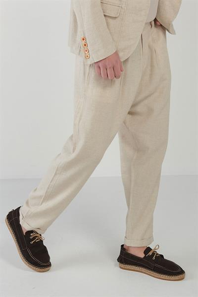 Duble Parça Pileli Yandan Cepli Pantolon