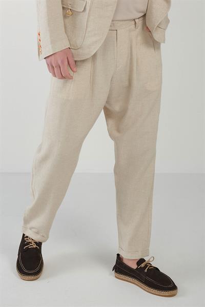 Duble Parça Pileli Yandan Cepli Pantolon