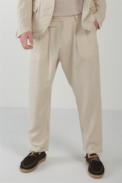 Duble Parça Pileli Yandan Cepli Pantolon