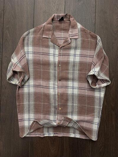 Ekose Desenli Kısa Kollu Gömlek