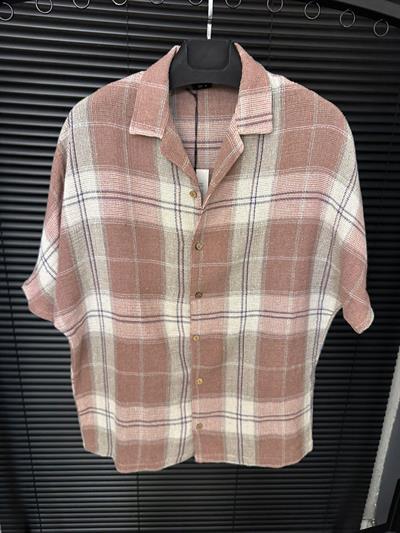 Ekose Desenli Kısa Kollu Gömlek