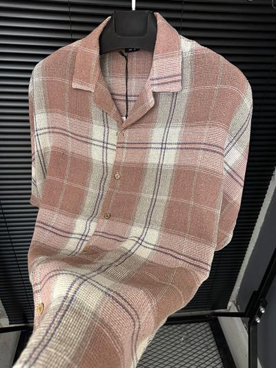 Ekose Desenli Kısa Kollu Gömlek