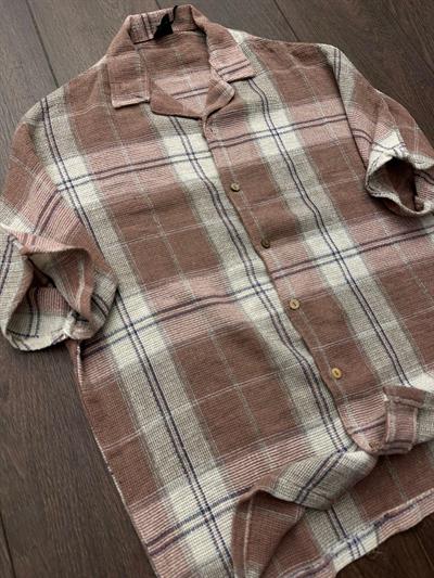 Ekose Desenli Kısa Kollu Gömlek