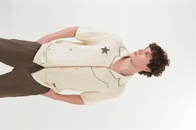 El İşi Yıldız Nakış Detaylı Kafes Gömlek