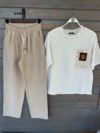 Ethno Carpet Keten T-Shirt