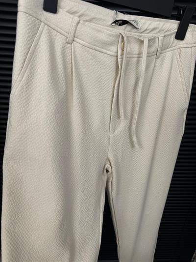 Glenn Gofre Kumaş Pantolon - Ekru
