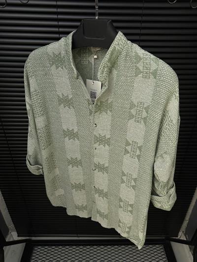 Hakim Yaka Aspar Jakar Keten Gömlek