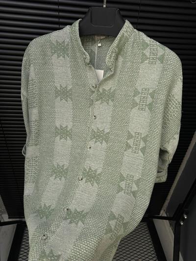 Hakim Yaka Aspar Jakar Keten Gömlek