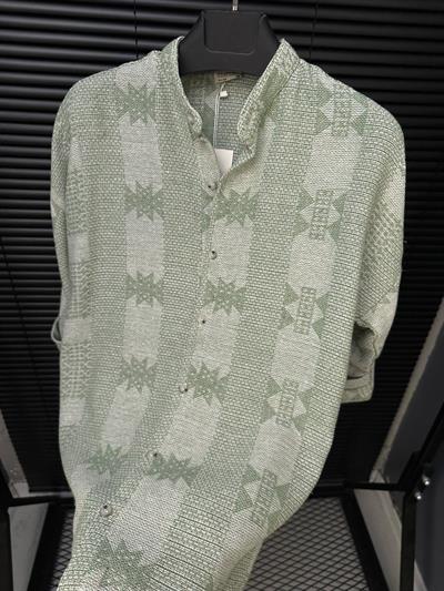 Hakim Yaka Aspar Jakar Keten Gömlek