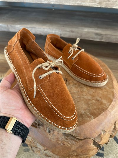 Hasır Taban %100 Süet Deri Ayakkabı