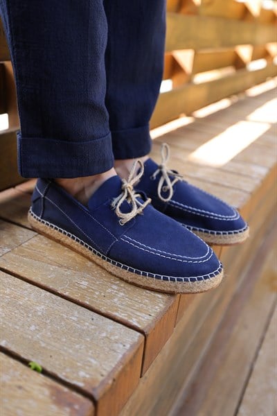 Hasır Taban %100 Süet Deri Ayakkabı