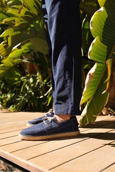 Hasır Taban %100 Süet Deri Ayakkabı