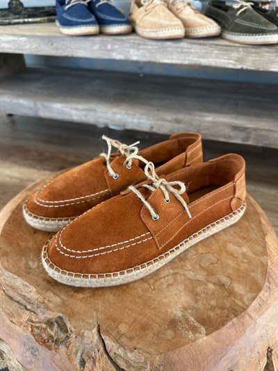 Hasır Taban %100 Süet Deri Ayakkabı