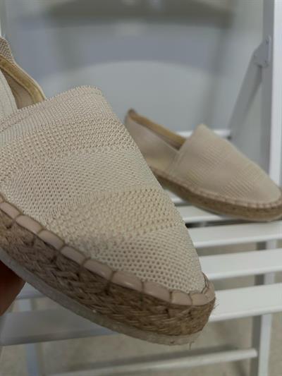 Hasır Taban Keten Espadril