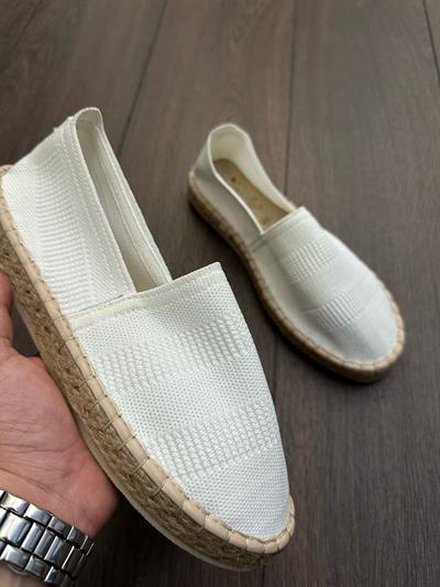 Hasır Taban Keten Espadril