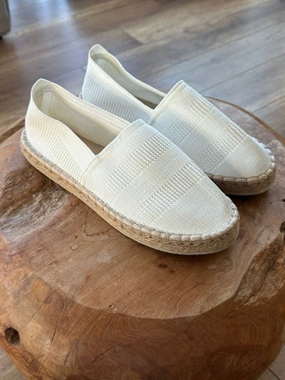 Hasır Taban Keten Espadril