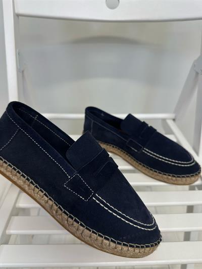 Hasır Tabanlı %100 Süet Der Bağcıksızi Ayakkabı