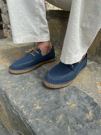 Hasır Tabanlı %100 Süet Deri Ayakkabı