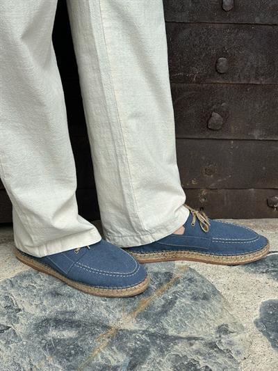 Hasır Tabanlı %100 Süet Deri Ayakkabı