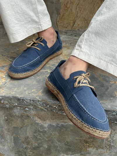 Hasır Tabanlı %100 Süet Deri Ayakkabı