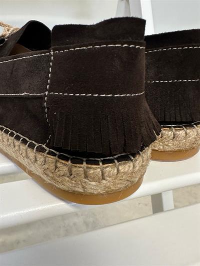 Hasır Tabanlı %100 Süet Deri Ayakkabı