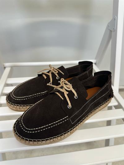 Hasır Tabanlı %100 Süet Deri Ayakkabı