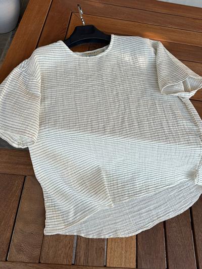 Heston Müslin Kumaş Haki T-Shirt