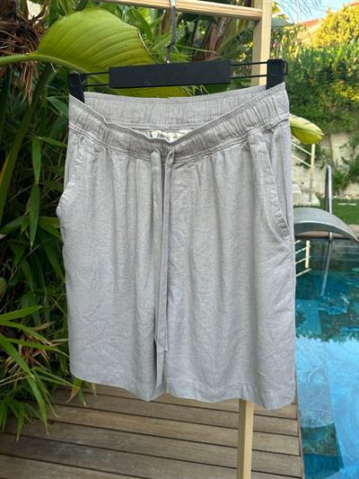 Ibiza Keten Gri Şort