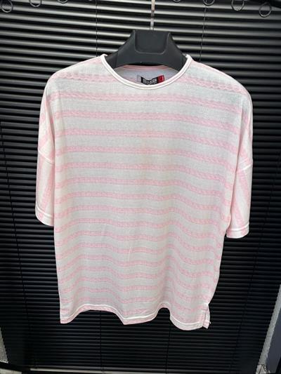 Jakar Çizgili Örme T-Shirt