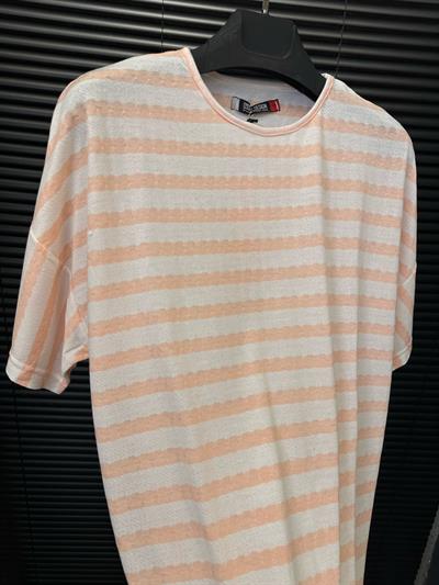 Jakar Çizgili Örme T-Shirt