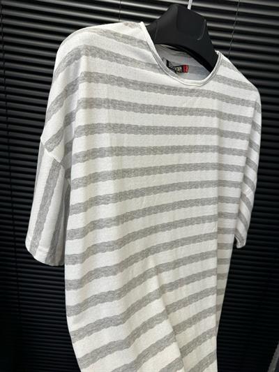 Jakar Çizgili Örme T-Shirt