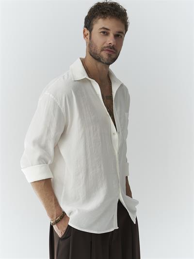 Jeremy Ekru Pamuk Gömlek