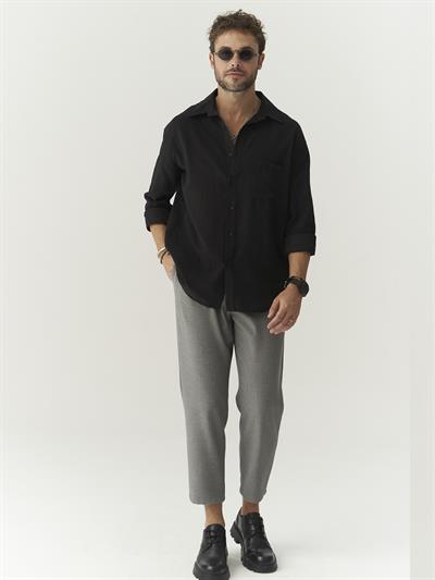 Juan Siyah Pamuk Gömlek