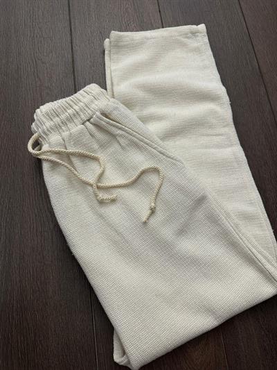 Kafes Baggy Keten Pantolon - Ekru