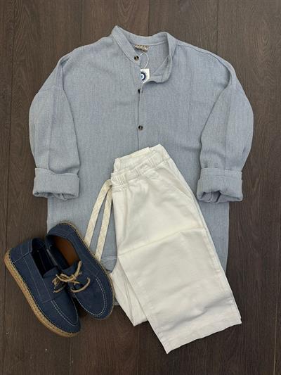 Kafes Buldan Hakim Yaka Gömlek - Mavi