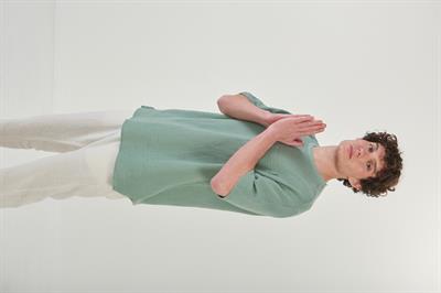 Kafes Örgülü Cep Detaylı Basic T-Shirt