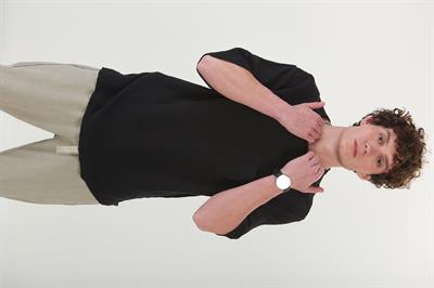 Kafes Örgülü Cep Detaylı Basic T-Shirt