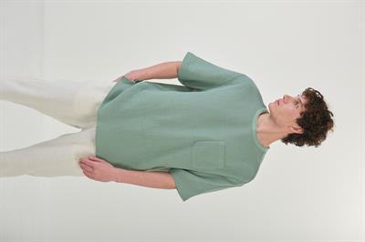 Kafes Örgülü Cep Detaylı Basic T-Shirt