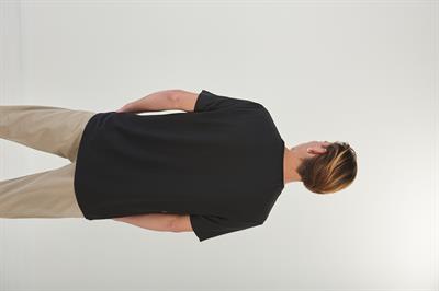 Kendinden Desenli Triko Yakalı T-Shirt