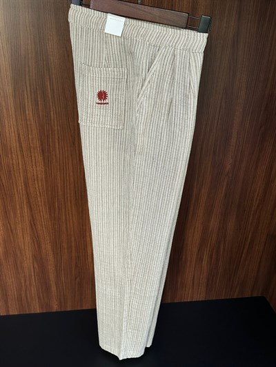 Krabi Müslin Kumaş Çizgili Pantolon